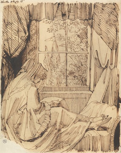 Woman Reading, Seated Before a Window by Johann Heinrich Füssli